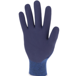Gant nitrile mi-saison sans couture spécial écran tactile et smartphone bleu