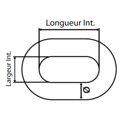 Chaîne ordinaire droite inox 316 (A4)
