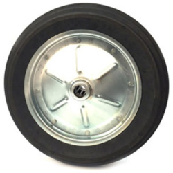 Roue de brouette increvable - Moyeu à rouleaux - Diamètre 400 mm - Jantes tôle zinguée - Noir
