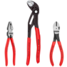Jeu de pinces à forte démultiplication Knipex tête polie et poignées gainées en plastique
