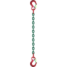 Élingue chaine 2M 1 brin CMU 2tonnes diamètre 8 mm 2 crochets à verrouillage automatique