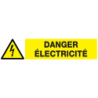Panneau PS choc danger électrique 330 x 75 mm