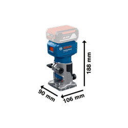 Affleureuse sans-fil BOSCH GLF 18V-8 machine nue en L-BOXX