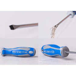 Tournevis à fente 1422 King Tony DIN ISO 2380 poignée bi-matière