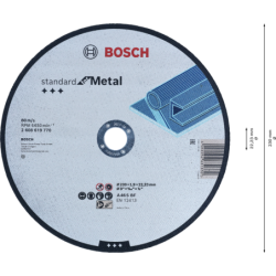 Disque à tronçonner droit Standard for Metal 230 mm 22,23 mm 1.9mm