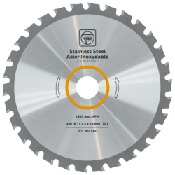 Lame de scie circulaire acier inoxydable diamètre 150 x 20mm 30 dents