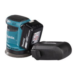 Ponceuse excentrique Makita dbo180rmj 125 mm 18v 2 x 5 Ah Li ion en coffret makpac
