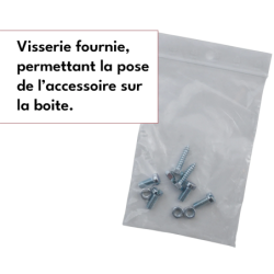 Pied H.116 x l.33 x P.5 cm RENZ, aluminium anodisé