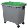 Conteneur 4 roues 770L sans barre Gris / Vert KOROK
