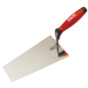 Truelle lisseuse inox bout carré manche bi-matière longueur 20 cm