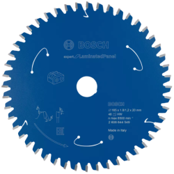 Lame de scie circulaire Expert Laminate Bosch pour laminé haute pression 165x 20 x 1.8/1.2 mm Z48