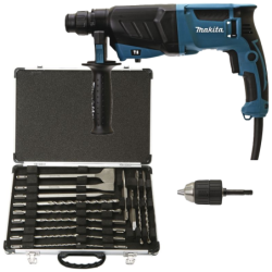 Perforateur burineur SDS-Plus 800W 26mm Makita HR2630X7 avec coffret pics et burins D-42444