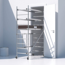 Échafaudage roulant et pliant en aluminium Runner Tubesca-Comabi