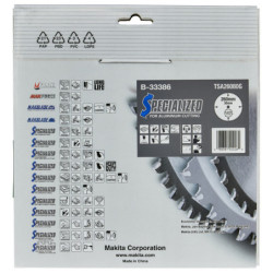 Lame carbure Specialized pour aluminium Makita pour scies sur table 260x30x80 dents