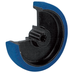 Roue seule en caoutchouc bleu élastique diamètre 160 mm RR20