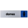 Plaquette signalétique toilette pour dames Novap en plexiglas 170 x 40 mm