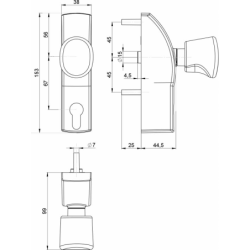 Module exérieur à bouton pour anti panique ISY BAR