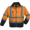 Veste polaire haute visibilité 2 en 1 Station orange fluo et marine