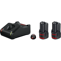 Ensemble de 2 batteries et chargeur Bosch Professional 12V - 2x2Ah