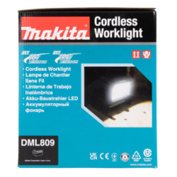 Lampe de chantier Makita DEADML809 LED AC/DC LXT 14,4 V et 18 V sans batterie ni chargeur