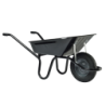 Brouette Haemmerlin Aktiv Premium 100 litres peinte Noire roue gonflée charge utile 150 kg