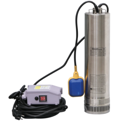 Pompe à eau immergée de puits 4 turbines Drakkar avec flotteur diamètre 125mm 230V 750W