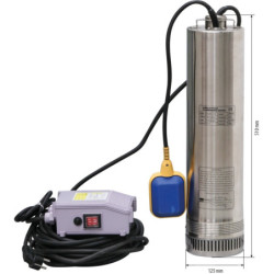 Pompe à eau immergée de puits 4 turbines Drakkar avec flotteur diamètre 125mm 230V 750W