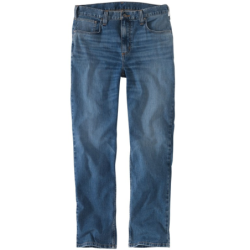 Jean de travail stretch coupe droite Relaxed Fit Carhartt coloris bleu Arcadia
