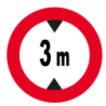 Panneau Hauteur limitée à 3m Novap diamétre 300mm