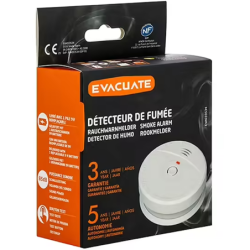 Détecteur de fumée Evacuate NF autonomie 5 ans