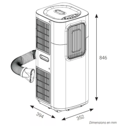 Climatiseur mobile S.Plus CM 12 avec 3 vitesses de ventilation