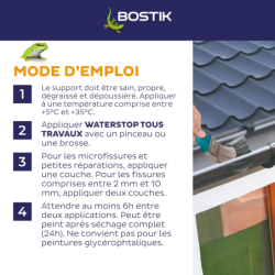 Membrane d'étanchéité Waterstop Bostik direct sans primaire