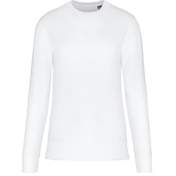 Sweat-shirt écoresponsable à col rond K4025 Blanc