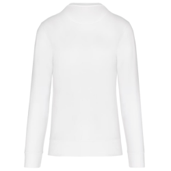 Sweat-shirt écoresponsable à col rond K4025 Blanc