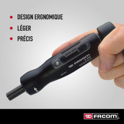 Tournevis avec vernier de réglage Facom Classe II type D mono-sens