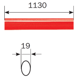 Barre de poussée ovale horizontale Idéa Iséo finition Endur4nce longueur 1130mm
