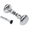 Kit boutons ronds aluminium avec un coté fixe et un manoeuvrable