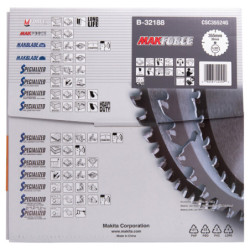 Lame de scie circulaire Makforce Makita pour bois 355x30mm 24 dents
