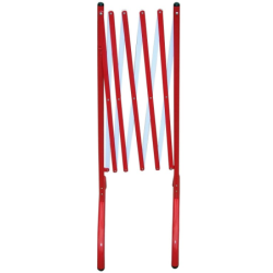 Barrière de chantier extensible rouge et blanche 2300 x 1050 mm