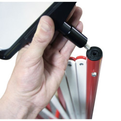Barrière de chantier extensible rouge et blanche 2300 x 1050 mm