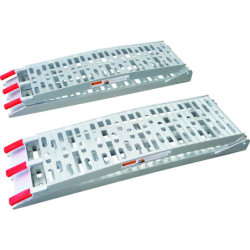 Rampes de chargement pliable Sodise aluminium 2000 x 280 x 50 mm capacité 680 kg lot de 2
