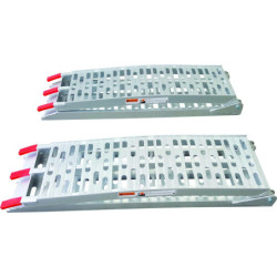 Rampes de chargement pliable Sodise aluminium 2000 x 280 x 50 mm capacité 680 kg lot de 2