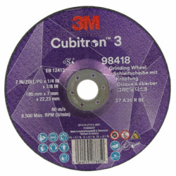 Disque à meuler à moyeu déporté Cubitron 3 type 27 3M grain 36+