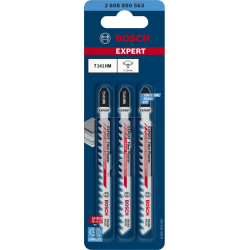 Lot de 3 lames de scie sauteuse Bosch T141HM pour panneaux fibrociment