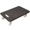 Plateau bois avec tapis caoutchouc sur roulettes 600 x 400mm 500 kg