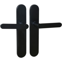 Ensemble béquille sur plaque Meudon aluminium noir mat