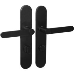 Ensemble béquille sur plaque Meudon aluminium noir mat