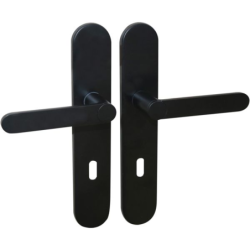 Ensemble béquille sur plaque Meudon aluminium noir mat