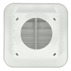 Grille d'aération Nicoll 204 x 204 mm pour gaine Ø 100 - 110 - 125 mm