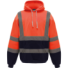 Sweat-shirt avec capuche haute visibilité Yoko coloris Orange et Navy